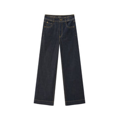 Women's Casual High-Rise Straight-Wide Leg Jeans