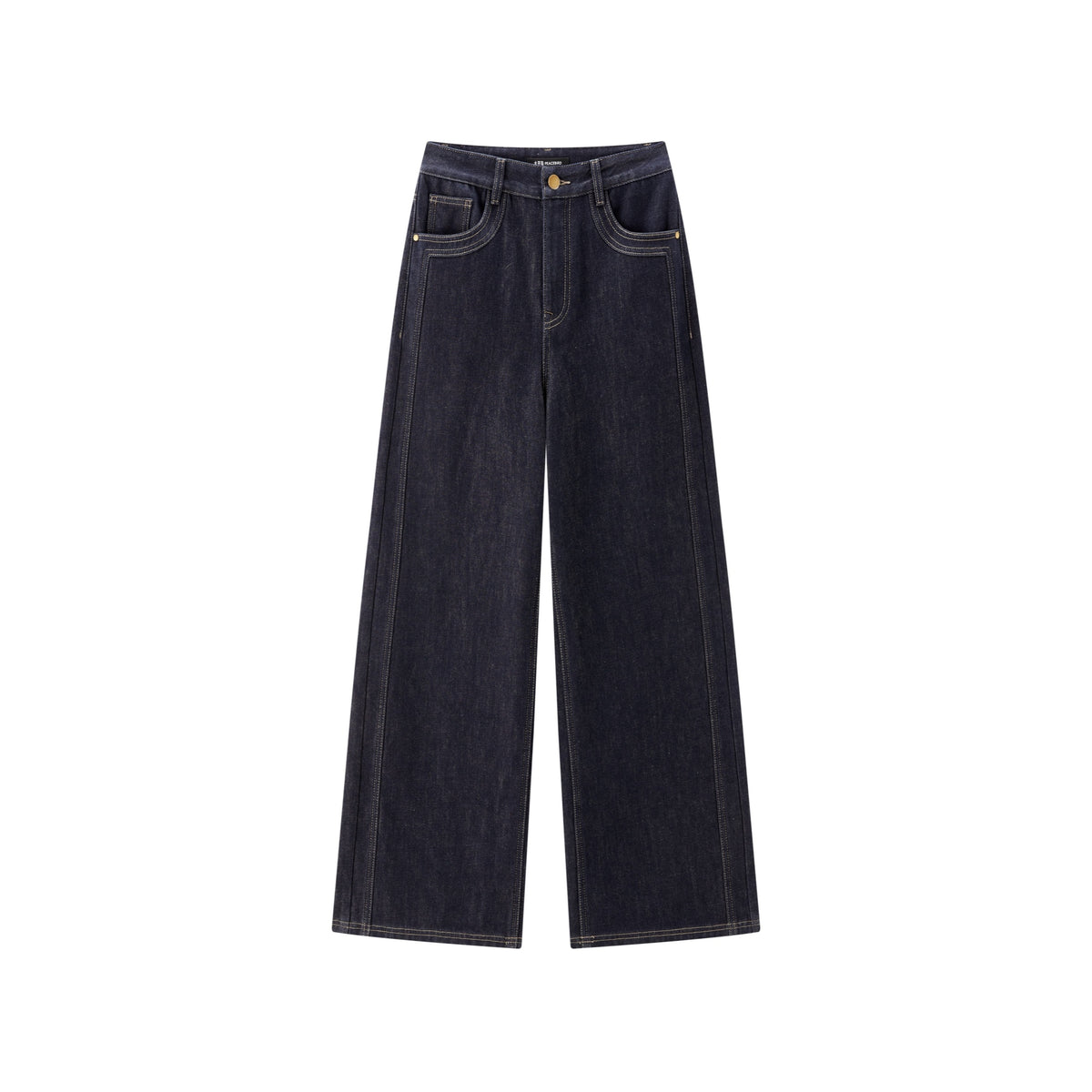 Women's Casual High-Rise Wide-Leg Plant-Dyed Jeans