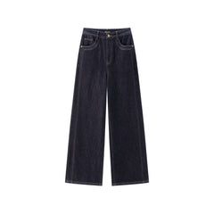 Women's Casual High-Rise Wide-Leg Plant-Dyed Jeans