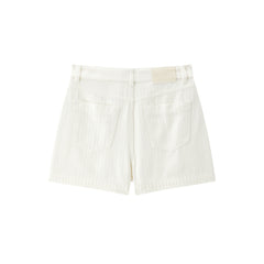 Women's High-Waist Wide-Leg Denim Shorts