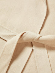 Women's Wool Coat with Detachable Fox Fur Cuffs