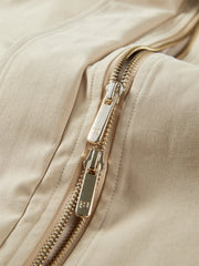 Women's Cropped Straight Jacket with Elastic Hem