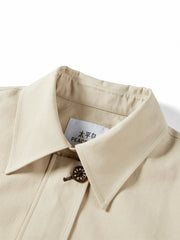 Women's Cropped Straight Jacket with Elastic Hem