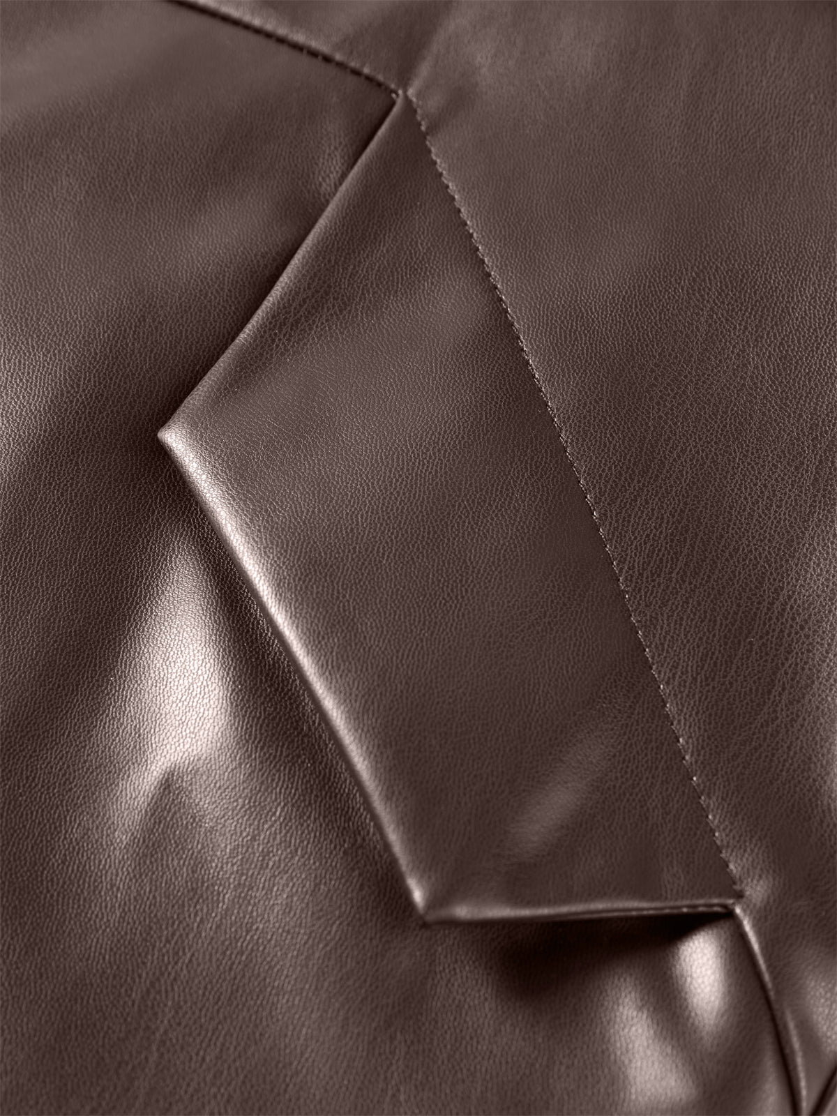 Women's Cropped Stand-Collar Moto PU Jacket