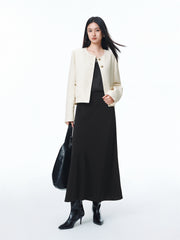 Women's Boxy Tweed-Inspired Jacket
