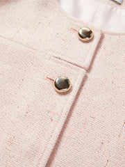 Women's Pink Tweed-Inspired Jacket