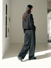 Women's Short Raw-Edge Tweed Jacket