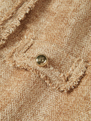 Women's Short Raw-Edge Tweed Jacket