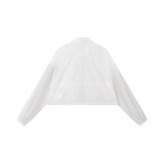 Women's Lightweight Cropped Jacket with Drawstring Hem