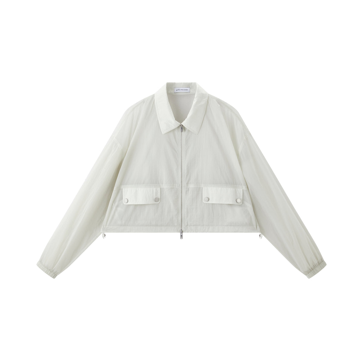 Women's Lightweight Cropped Jacket with Drawstring Hem