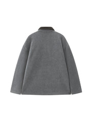 Women's Casual Color-Block Fleece Jacket