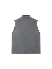 Women's Casual Color-Block Fleece Sweatshirt Vest