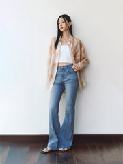 Women's Tie-Dye Sheer Chiffon Shirt