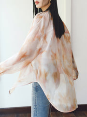Women's Tie-Dye Sheer Chiffon Shirt