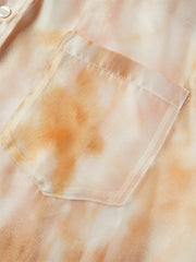 Women's Tie-Dye Sheer Chiffon Shirt