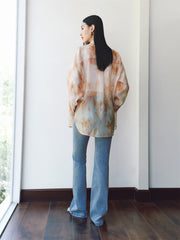 Women's Tie-Dye Sheer Chiffon Shirt