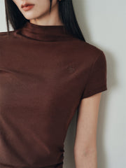 Women's Half Turtleneck Slim Fit T-shirt