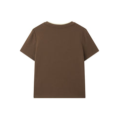 Women's Slim-Fit Letter Graphic T-Shirt with Contrast Trim