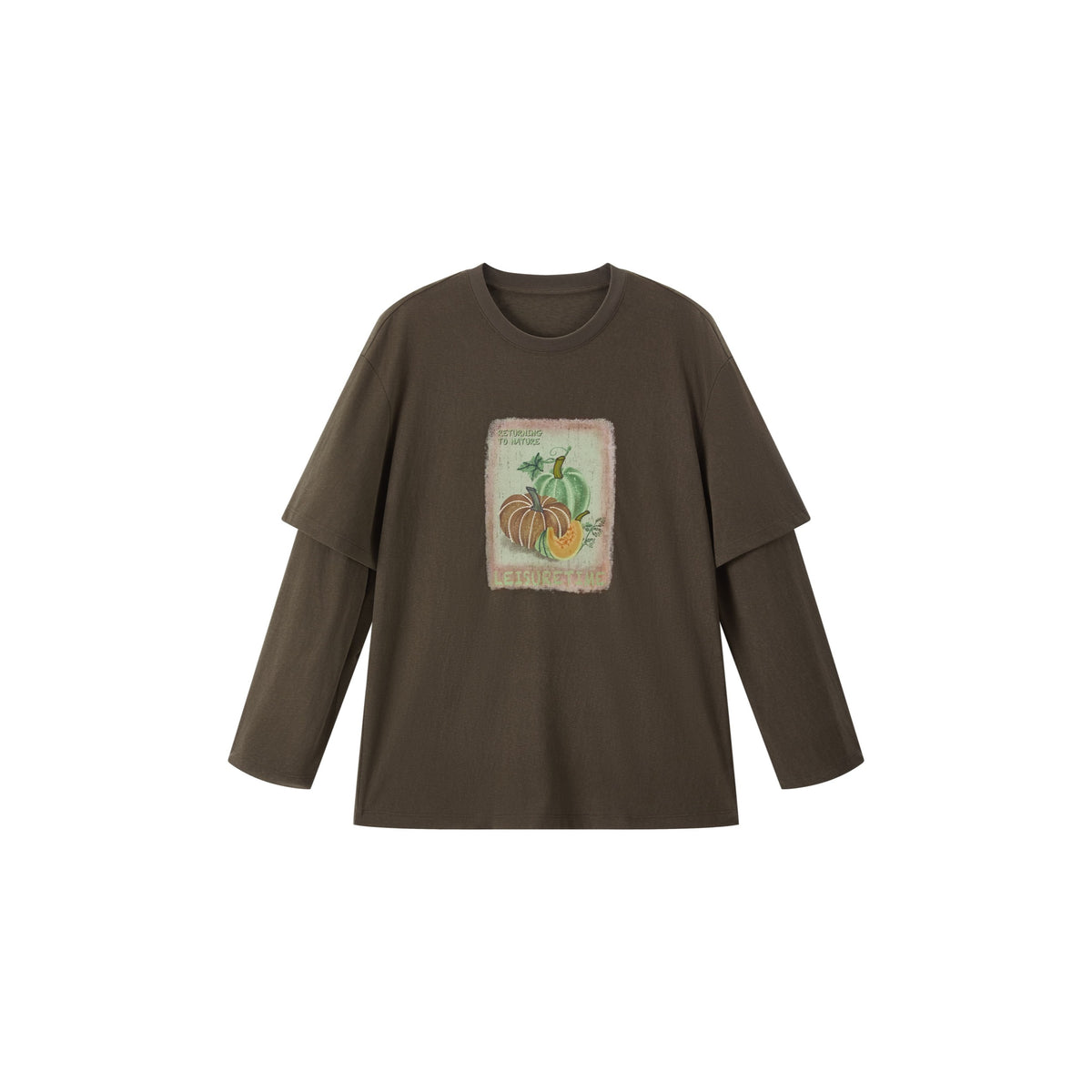 Women's Casual Paneled Long-Sleeve T-Shirt
