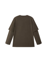Women's Casual Paneled Long-Sleeve T-Shirt