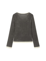 Women's Minimalist Two-in-One Color-Block  T-Shirt