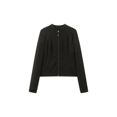 Women's Casual Sporty Stand-Collar Zip Cardigan