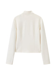 Women's Casual Sporty Solid Stand-Collar Sweatshirt