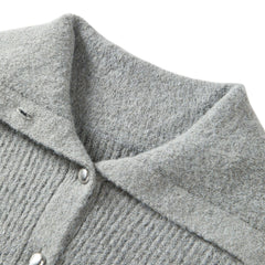 Women's Gray Loose Fit Knit Cardigan