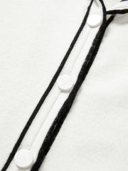 Women's Contrast Sailor-Collar Knit Cardigan