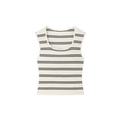 Women's Casual Striped Knit Tank Top