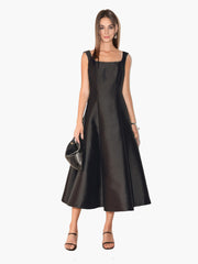 Women's Sleeveless Square-Neck A-Line Dress