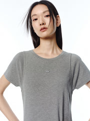 Women's Sporty Layered-Look T-Shirt Dress