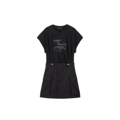 Women's T-Shirt Paneled Mini Dress