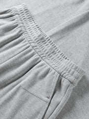 Women's Gray Spliced Knit Pants