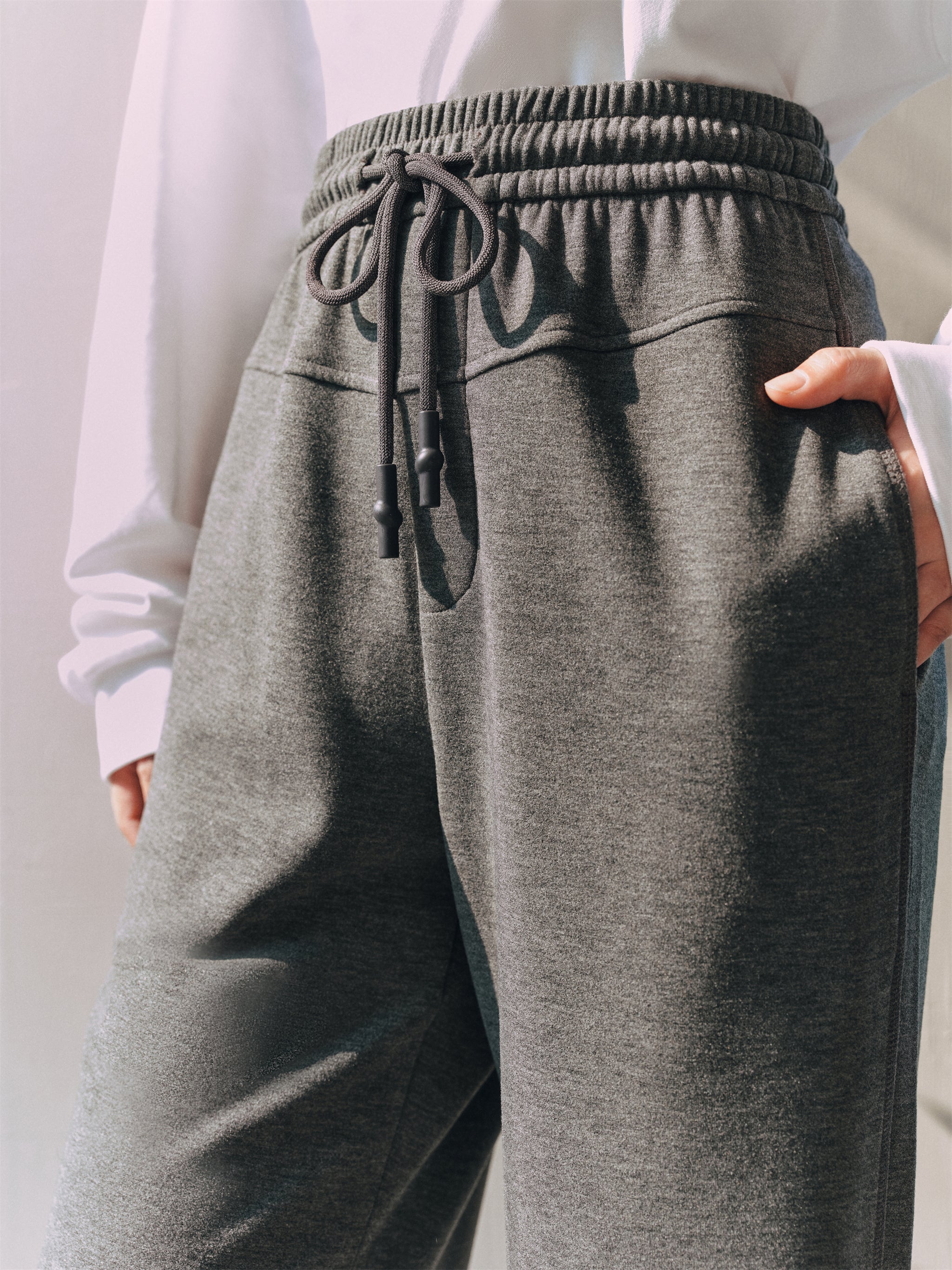 Women's Drawstring Straight Knit Pants