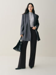 Women's High-Waist Brushed Wide-Leg Pants