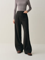 Women's High-Waist Brushed Wide-Leg Pants