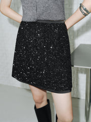 Women's A-line High Waist Sequin Skirt