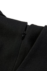 Women's Black Brushed A-Line Mini Skirt