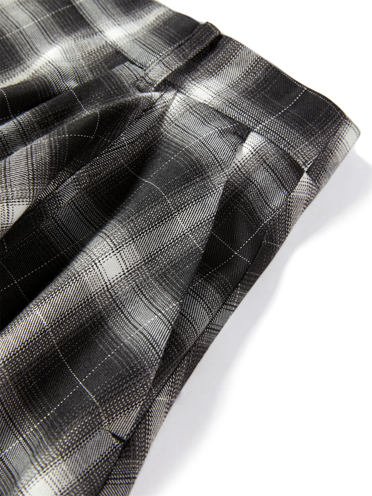 Women's Asymmetric Side-Slit Plaid Skirt