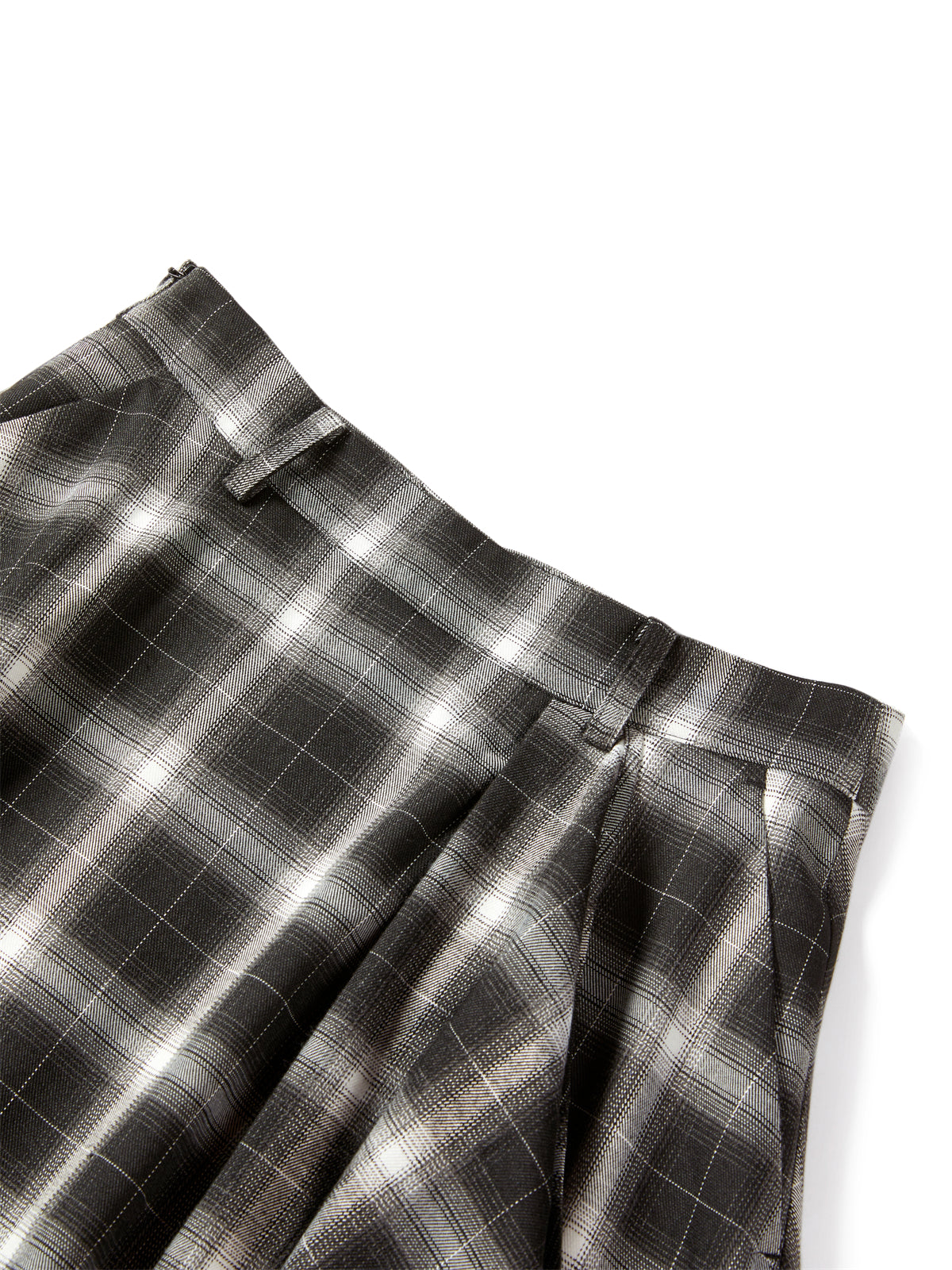 Women's Asymmetric Side-Slit Plaid Skirt
