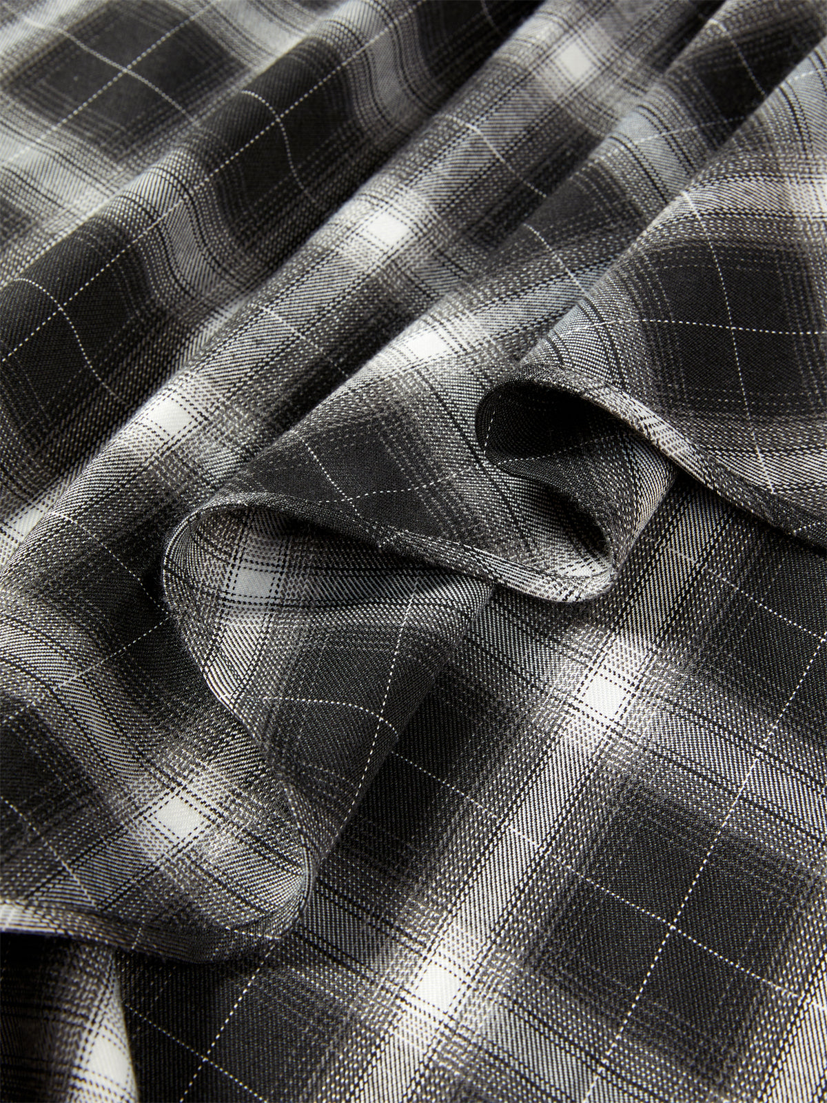 Women's Asymmetric Side-Slit Plaid Skirt