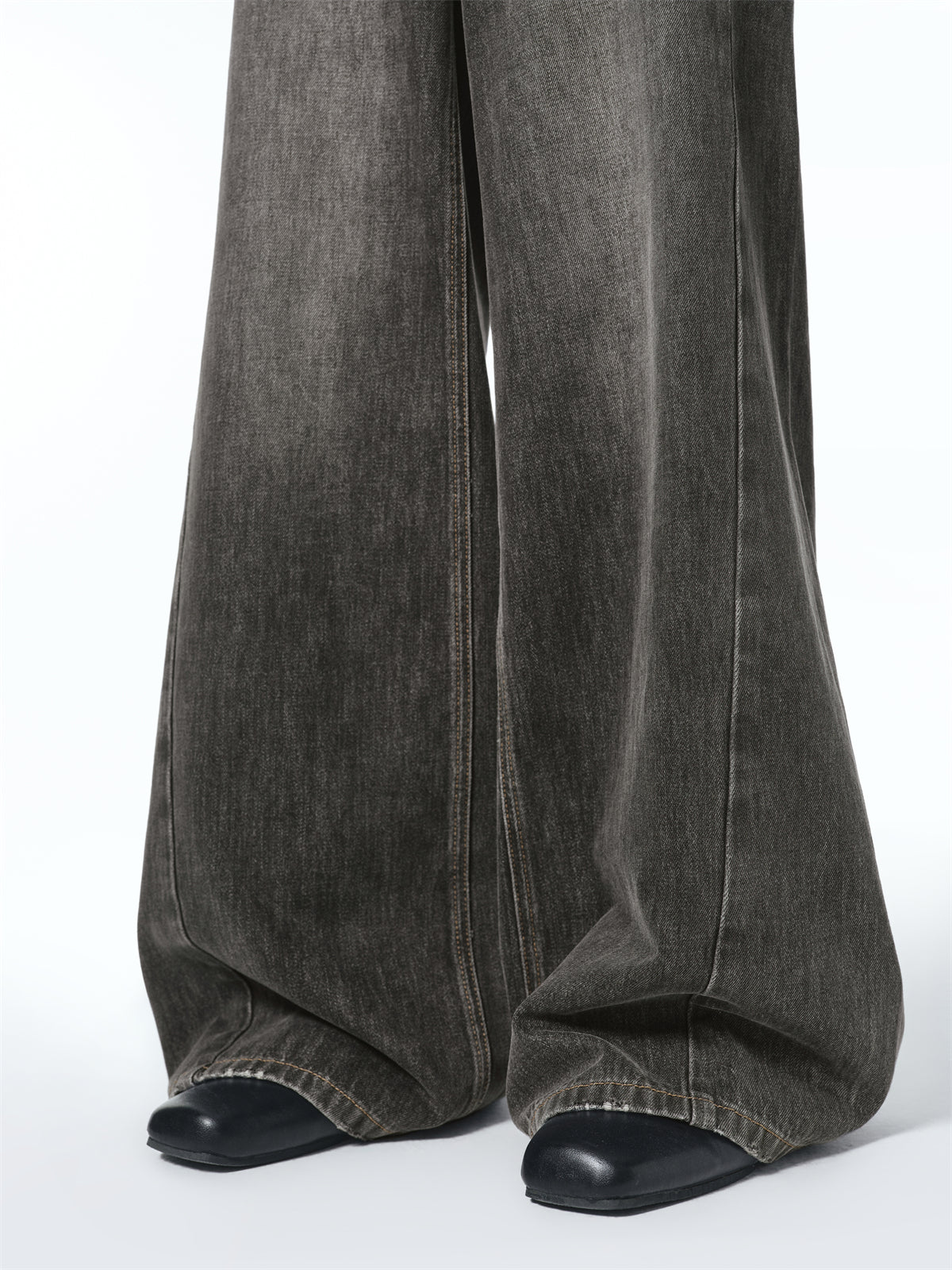 Women's Washed High-Waist Wide-Leg Jeans