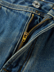 Women's Washed Brushed Straight-Leg Jeans