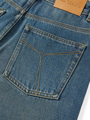 Women's Washed Brushed Straight-Leg Jeans