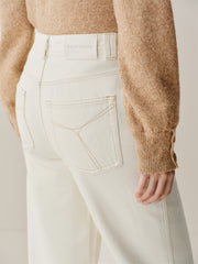 Women's Washed Brushed Straight-Leg Jeans