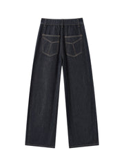 Women's Casual High-Waist Cropped Curved-Leg Jeans