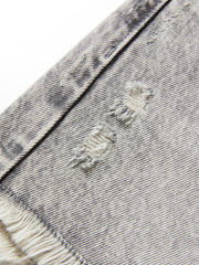 Women's Vintage-Washed Frayed Denim Shorts
