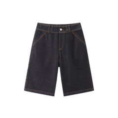 Women's High-Waist Straight-Leg Denim Shorts