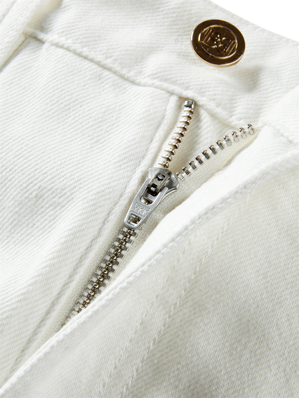 Women's White A-Line Denim Mini Skirt